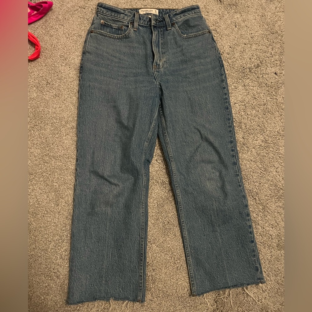 Abercrombie Curve Love high rise vintage straight jean